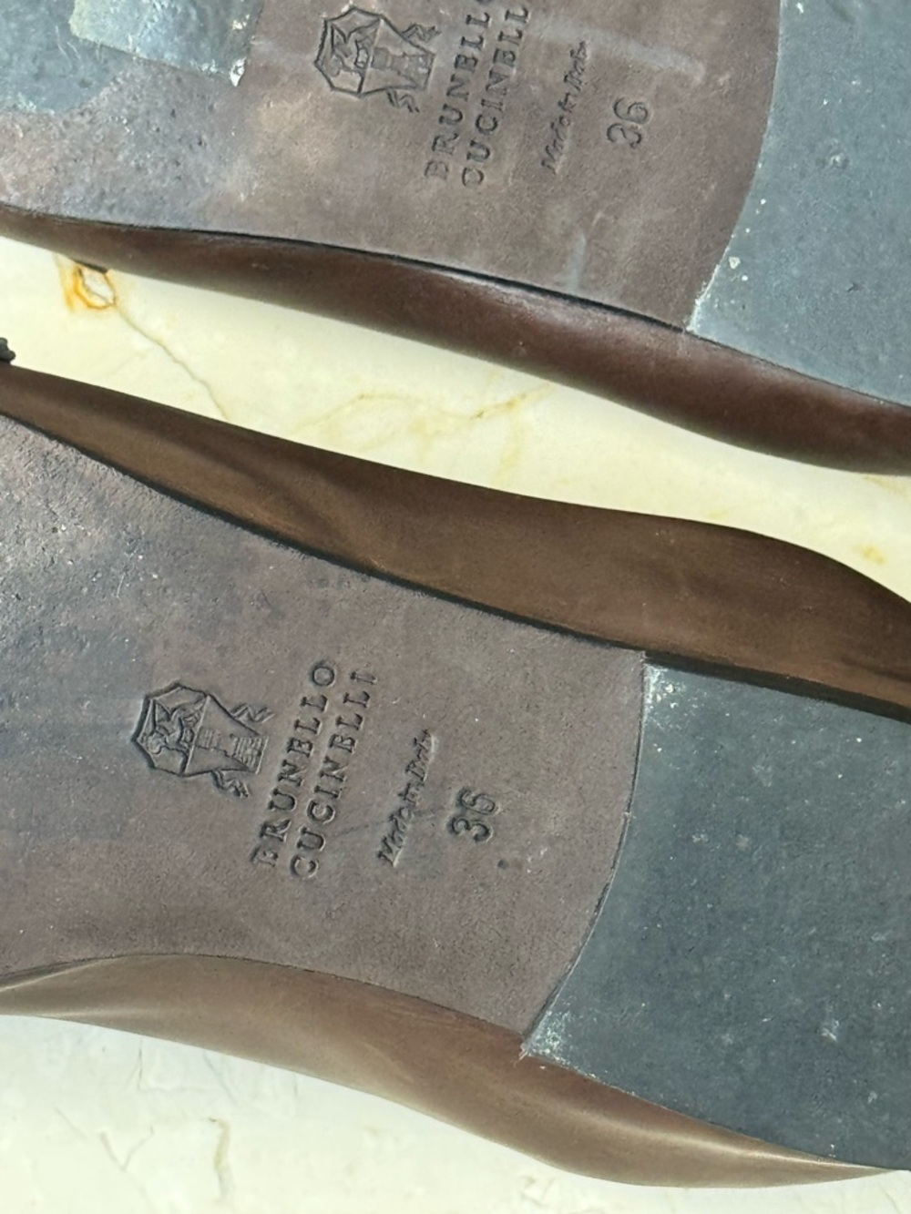 AUTHENTIC Brunello Cucinelli Monili Brown Leather Loafers - Picture 8 of 8